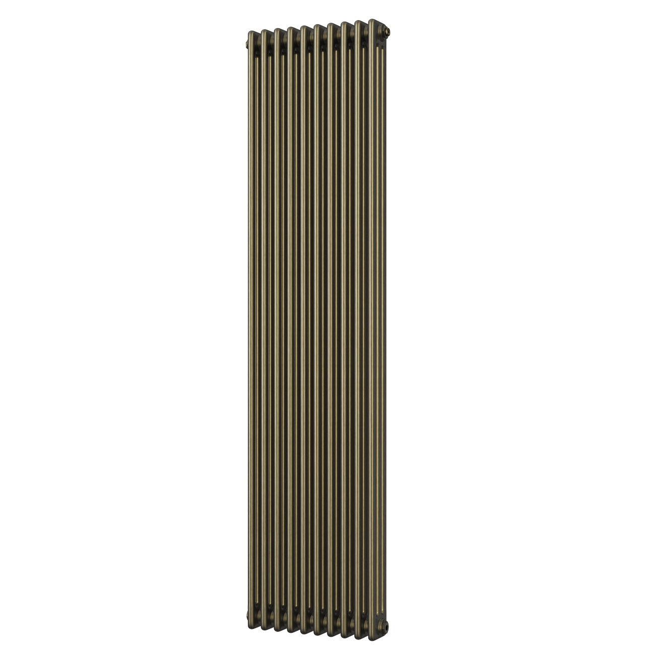 Alpha - Antique Brass Vertical Column Radiator H1800mm x W465mm 3 Column