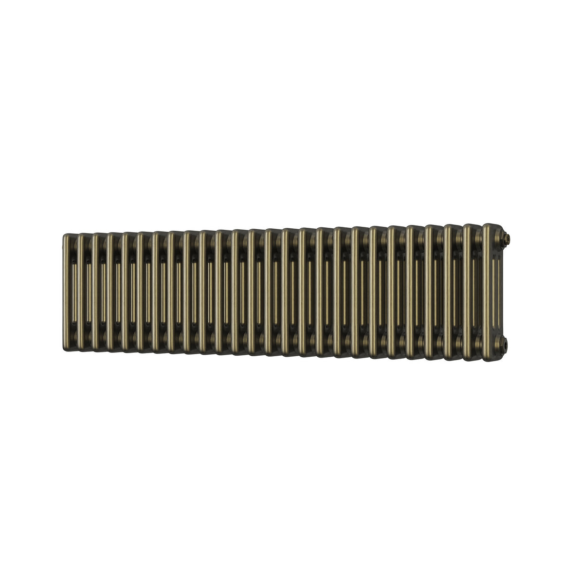 Alpha - Antique Brass Column Radiator H300mm x W1177mm 3 Column