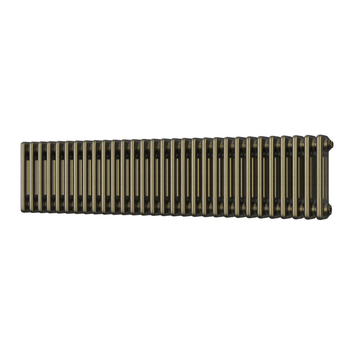 Alpha - Antique Brass Column Radiator H300mm x W1355mm 3 Column