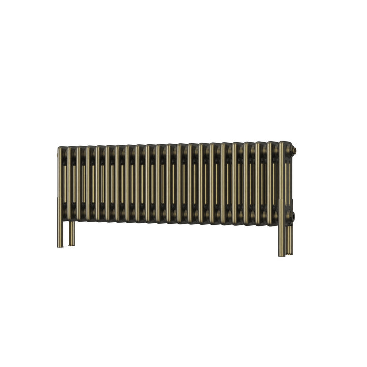 Alpha - Antique Brass Column Radiator H300mm x W999mm 3 Column - Feet Included