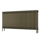 Alpha - Antique Brass Column Radiator H600mm x W1340mm 4 Column - Feet Included