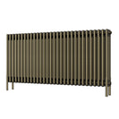 Alpha - Antique Brass Column Radiator H600mm x W1340mm 4 Column - Feet Included