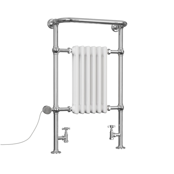 Arundel - Traditional Dual Fuel Towel Rail H963mm x W583mm Thermostatic - Floor Standing