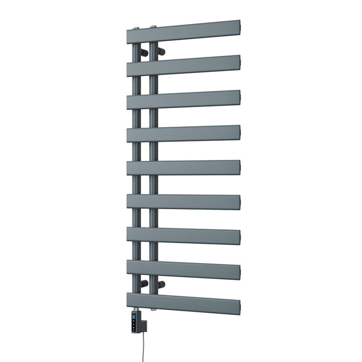 Agar - Anthracite Electric Towel Rail H1156mm x W500mm 600w Thermostatic WIFI