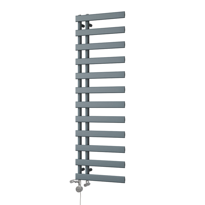Agar - Anthracite Dual Fuel Towel Rail H1564mm x W500mm Thermostatic