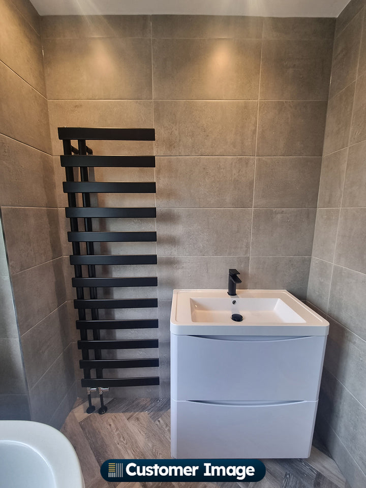 Agar - Black Towel Radiator - H1564mm x W500mm