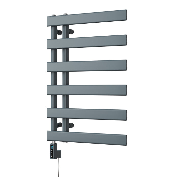 Agar - Anthracite Electric Towel Rail H748mm x W500mm 300w Thermostatic WIFI