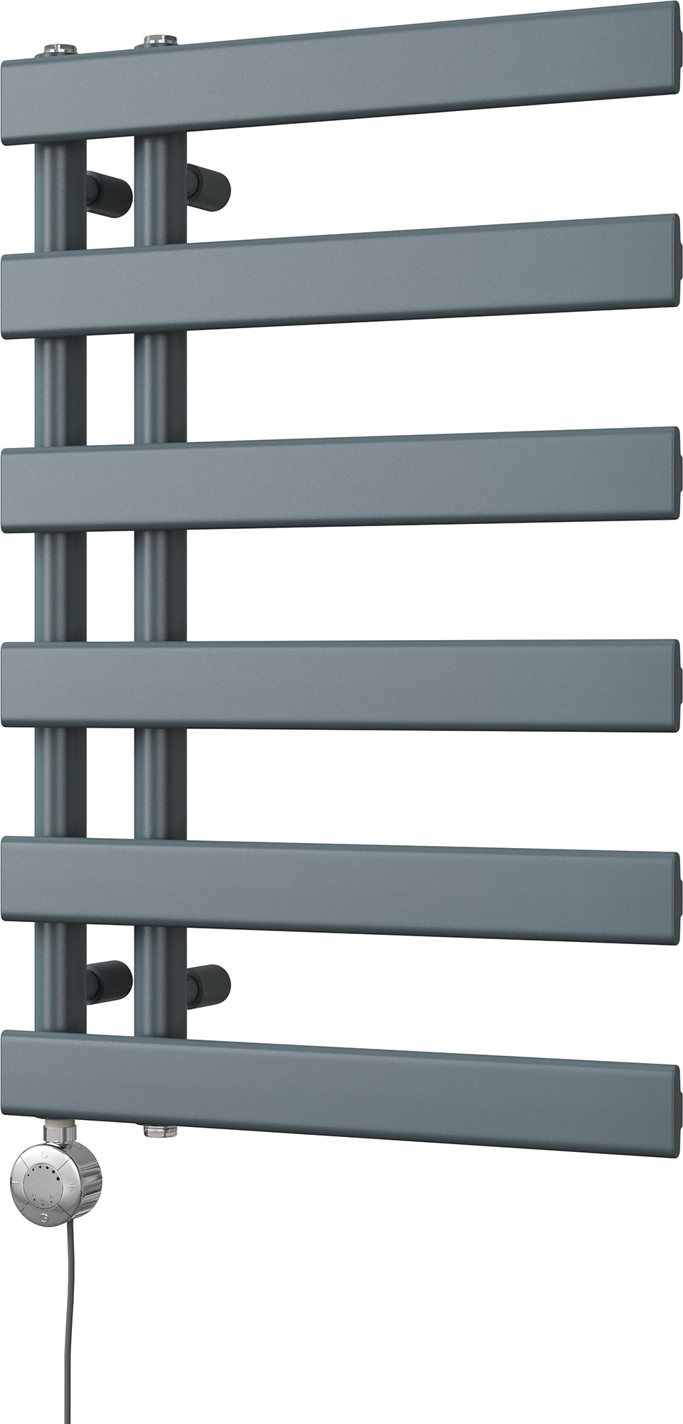 Agar - Anthracite Electric Towel Rail H748mm x W500mm 300w Thermostatic