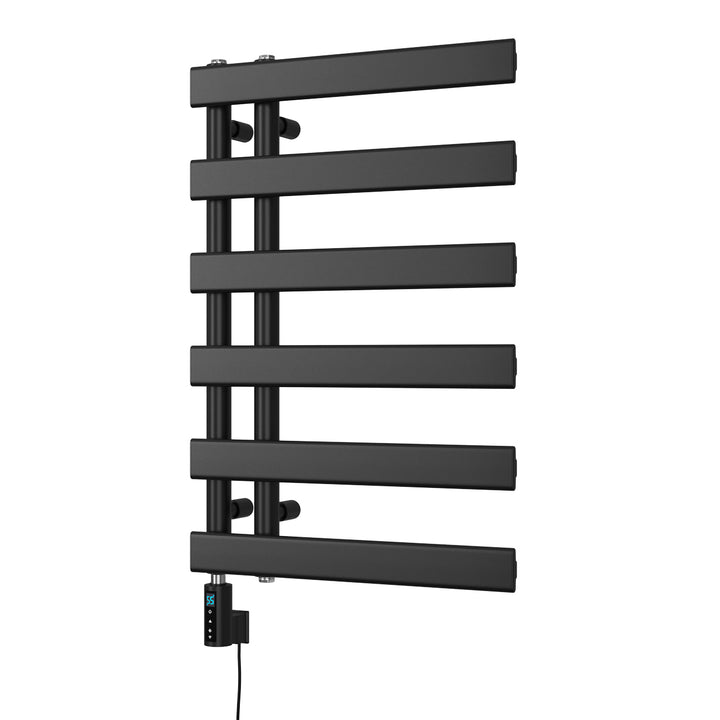 Agar - Black Electric Towel Rail H748mm x W500mm 300w Thermostatic WIFI