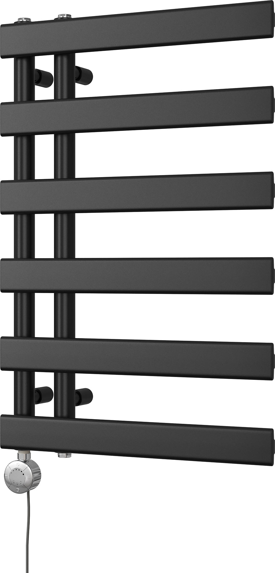 Agar - Black Electric Towel Rail H748mm x W500mm 300w Thermostatic