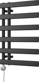 Agar - Black Electric Towel Rail H748mm x W500mm 300w Thermostatic