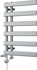 Agar - Silver Dual Fuel Towel Rail H748mm x W500mm Thermostatic