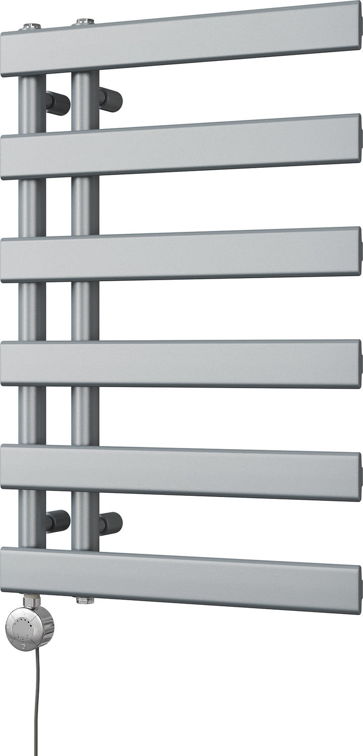 Agar - Silver Electric Towel Rail H748mm x W500mm 300w Thermostatic