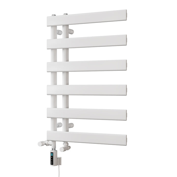 Agar - White Dual Fuel Towel Rail H748mm x W500mm Thermostatic WIFI