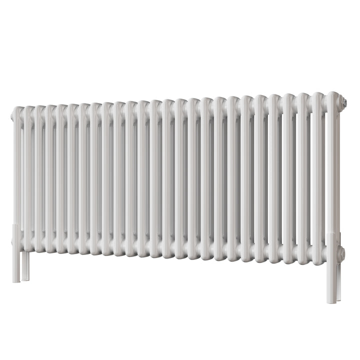Alpha - White Column Radiator H500mm x W1164mm 2 Column - Feet Included - Feet Included