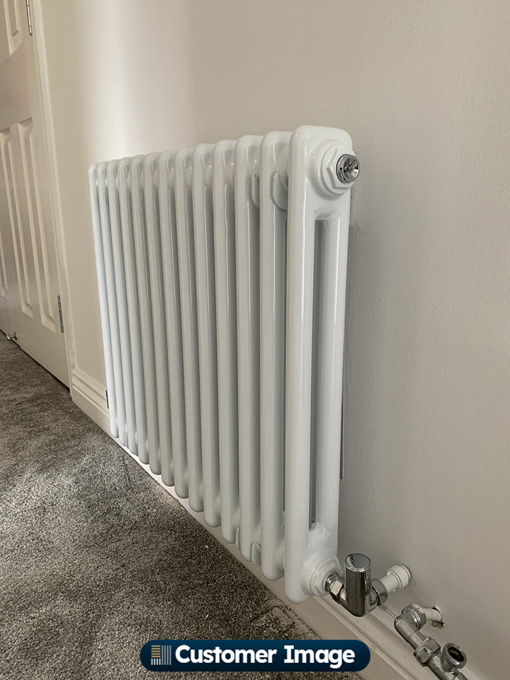 Alpha - White Column Radiator H500mm x W592mm 2 Column - Feet Included