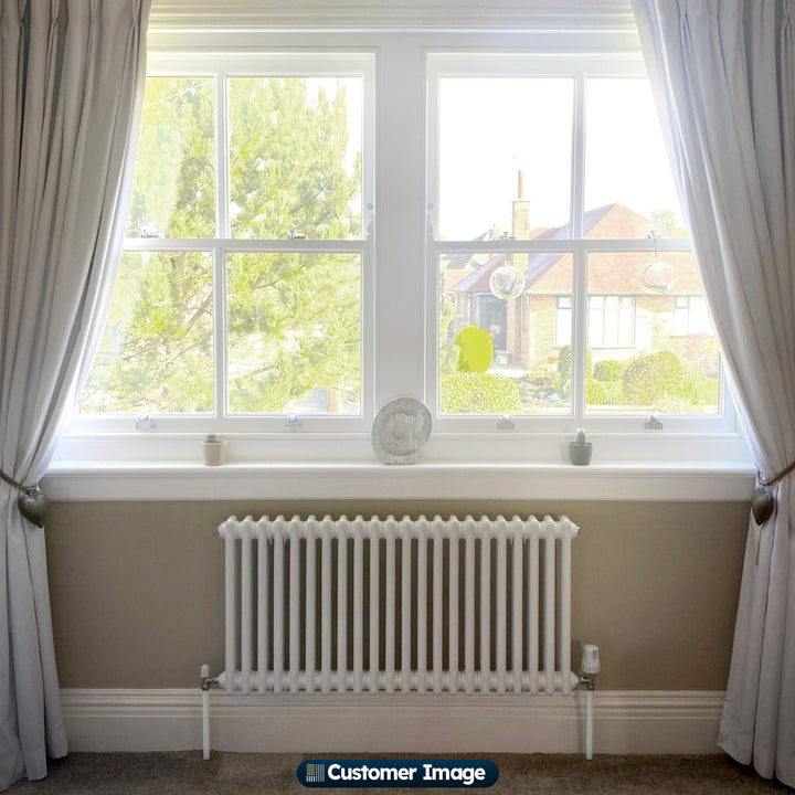 Alpha - Antique Brass Column Radiator H500mm x W988mm 2 Column