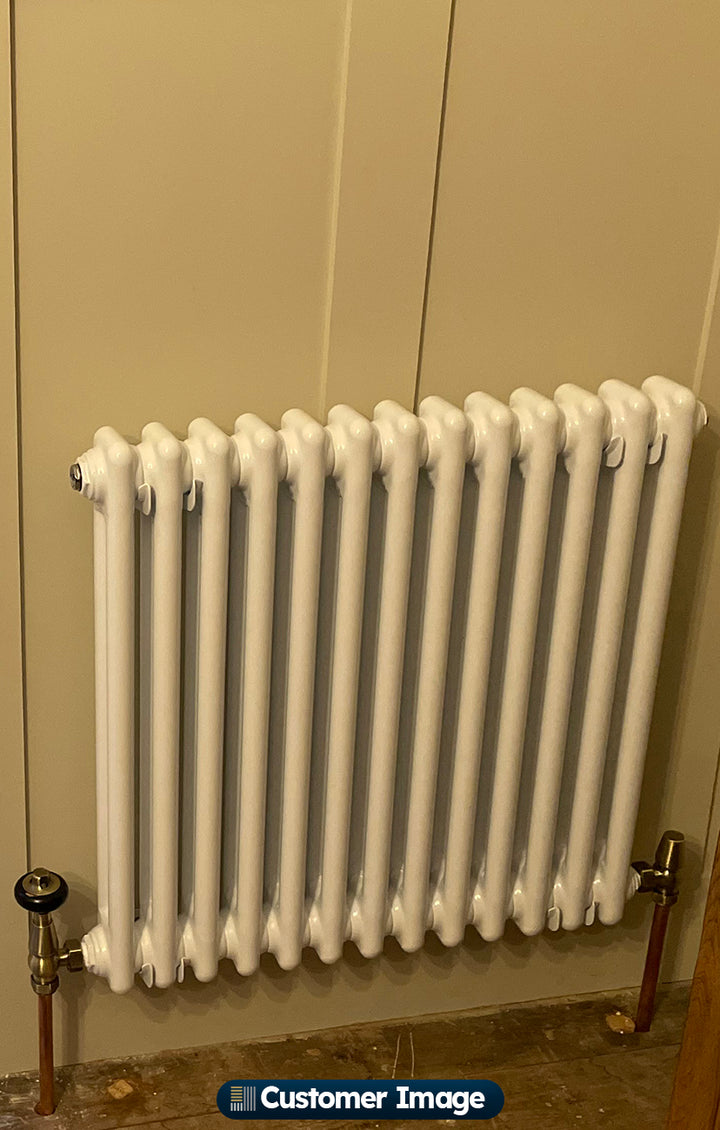 Alpha - White Column Radiator H600mm x W592mm 2 Column