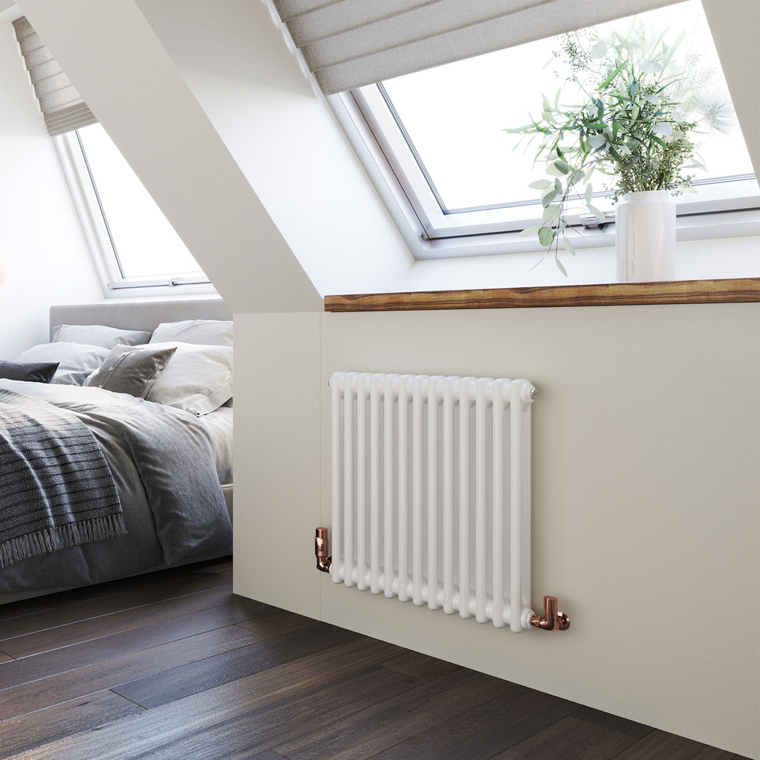 White Column Radiator H600mm x W592mm Column Alpha UK Radiators