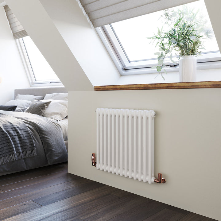 Alpha - White Column Radiator H600mm x W592mm 2 Column - Feet Included