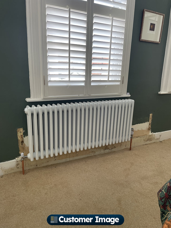 Alpha - White Column Radiator H500mm x W1177mm 3 Column - Feet Included