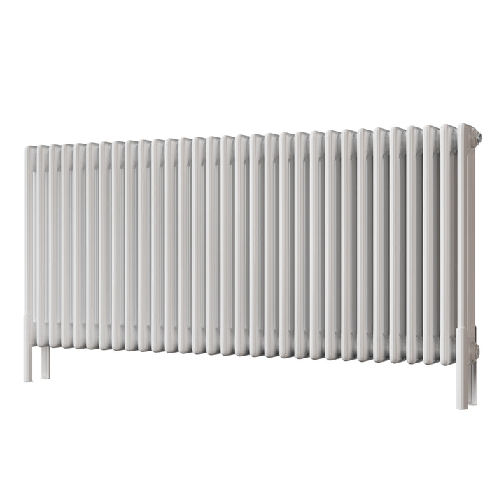 Alpha - White Column Radiator H600mm x W1355mm 3 Column - Feet Included