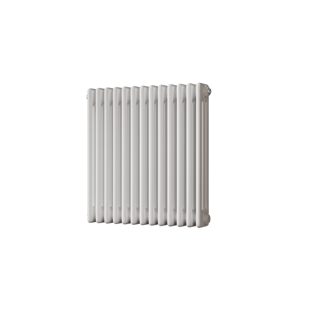 Alpha - White Column Radiator H600mm x W599mm 3 Column - Feet Included