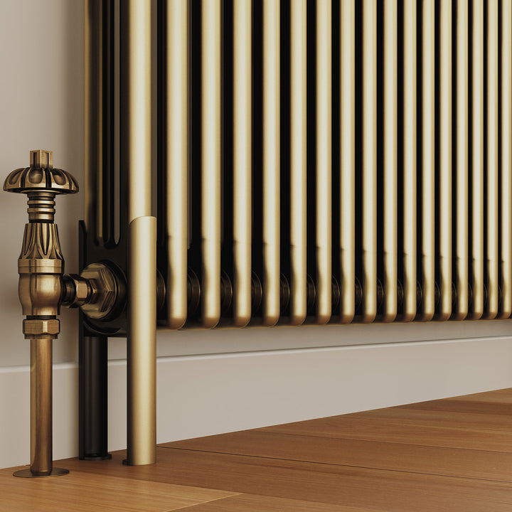 Alpha - Column Radiator Feet - 2 Column Antique Brass