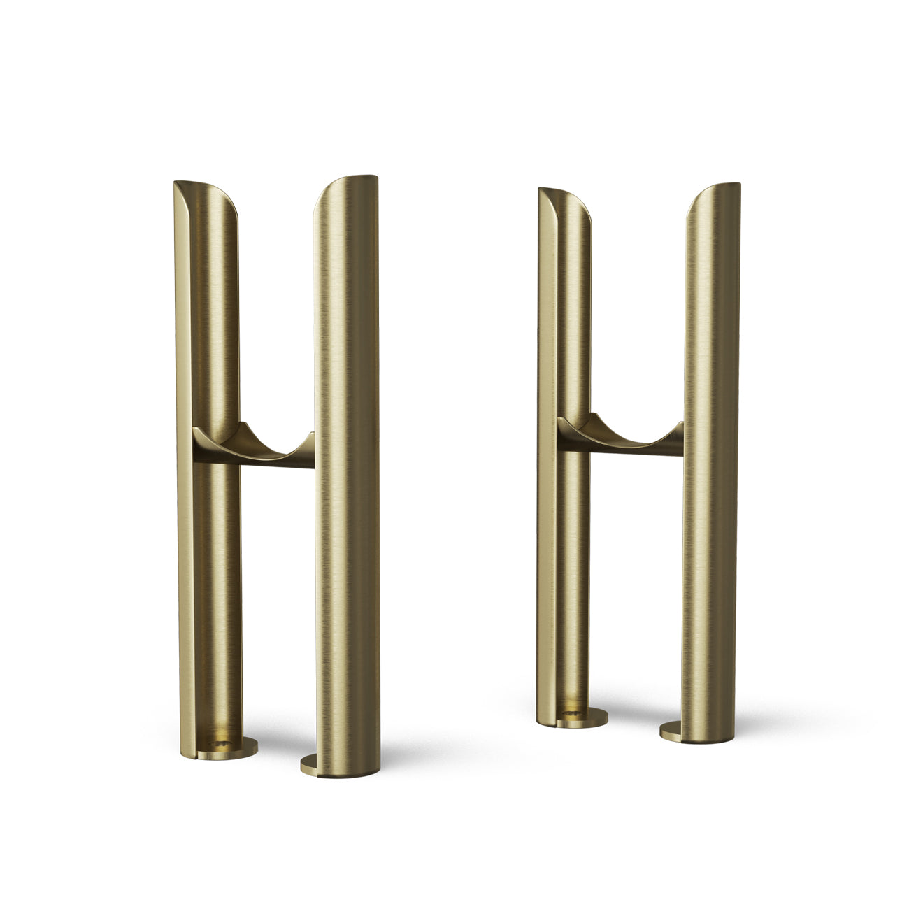 Alpha - Column Radiator Feet - 2 Column Brushed Brass