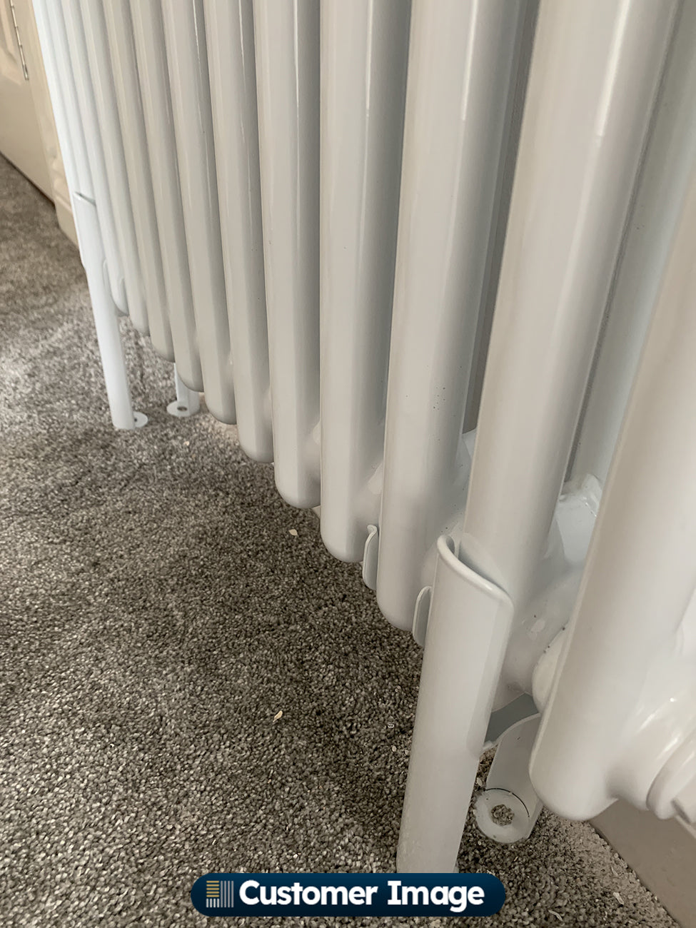 Column Radiator Feet - 2 Column White - Alpha | UK Radiators
