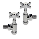 Cross Head - Chrome Radiator Valve Angled 15mm
