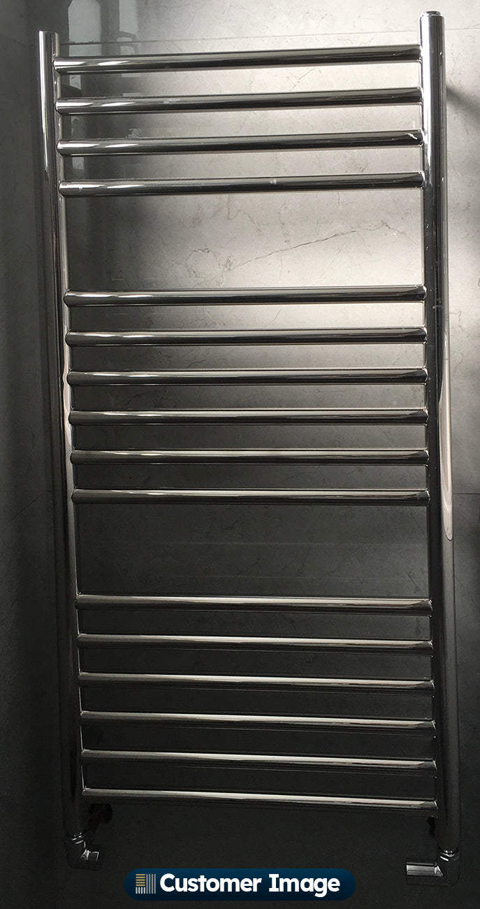 Aston - Stainless Steel Heated Towel Rail - H1000mm x W500mm - Straight
