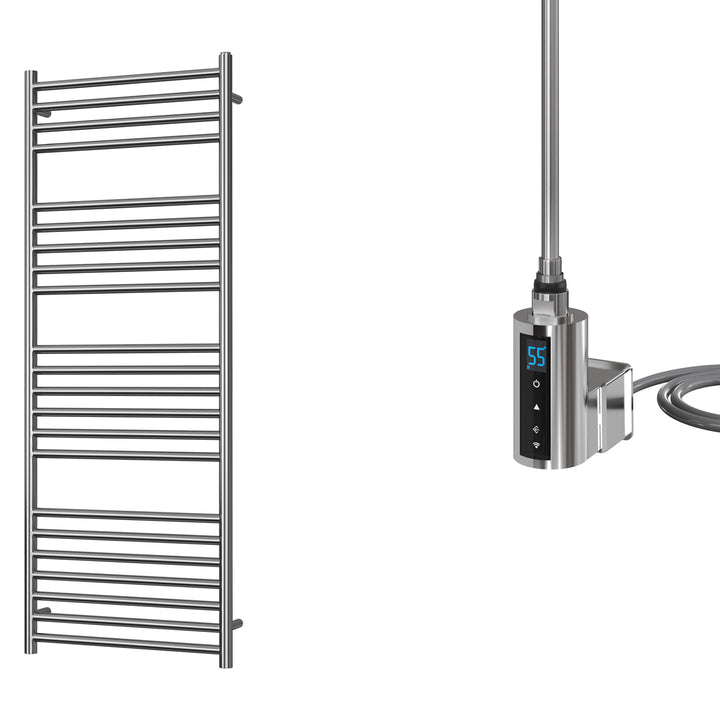 Aston - Stainless Steel Electric Towel Rail H1400mm x W500mm Straight 300w Thermostatic WIFI