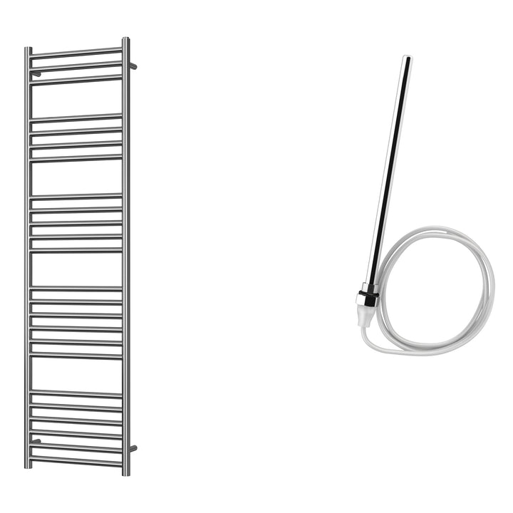 Aston - Stainless Steel Electric Towel Rail H1600mm x W400mm Straight 300w Standard