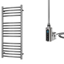 Aston - Stainless Steel Electric Towel Rail H1000mm x W400mm Curved 300w Thermostatic WIFI