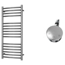 Aston - Stainless Steel Electric Towel Rail H1000mm x W400mm Curved 300w Thermostatic