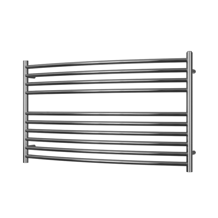 Aston - Stainless Steel Heated Towel Rail - H600mm x W1000mm - Curved