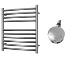 Aston - Stainless Steel Electric Towel Rail H600mm x W500mm Curved 300w Thermostatic