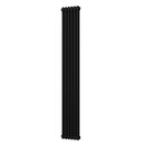 Alpha - Black Vertical Column Radiator H1800mm x W284mm 2 Column - Feet Included