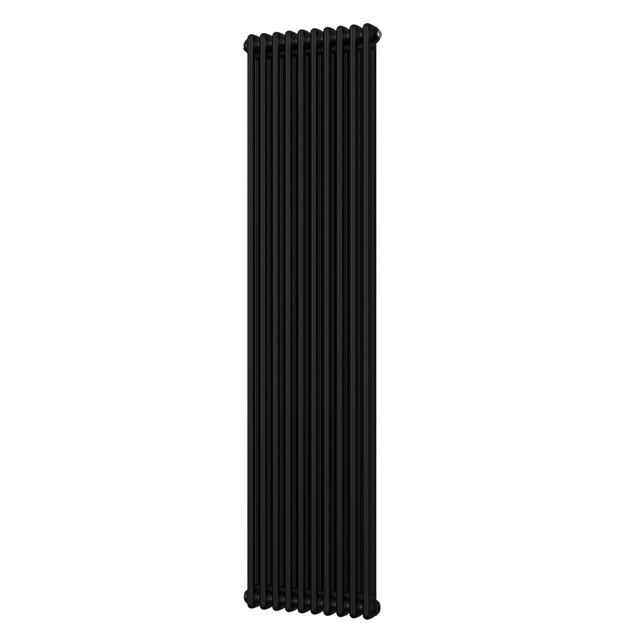 Alpha - Black Vertical Column Radiator H1800mm x W460mm 2 Column - Feet Included