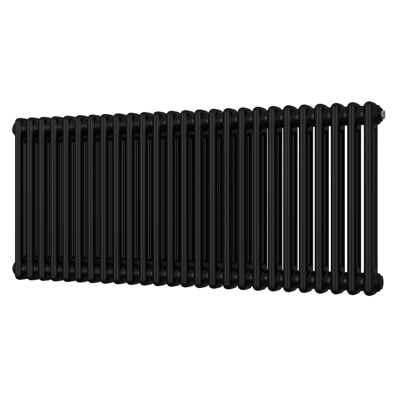 Alpha - Black Column Radiator H500mm x W1164mm 2 Column - Feet Included