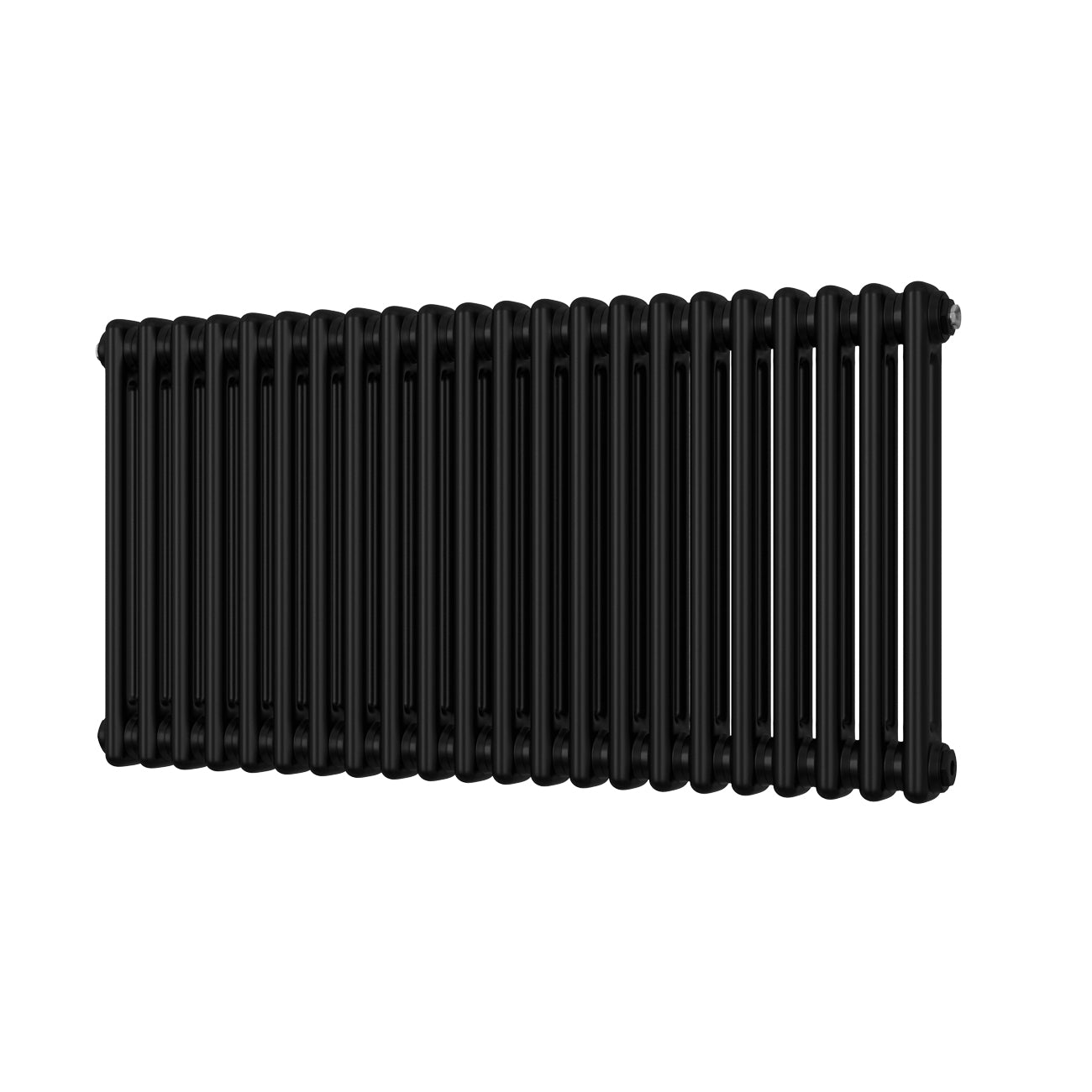 Alpha - Black Column Radiator H500mm x W988mm 2 Column - Feet Included