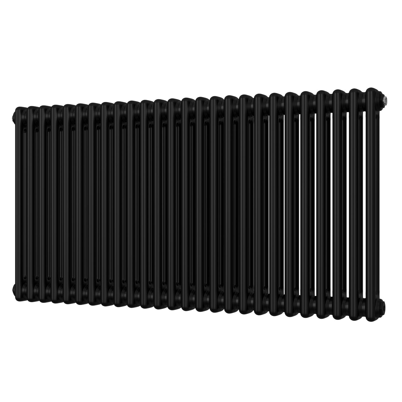 Alpha - Black Column Radiator H600mm x W1164mm 2 Column - Feet Included