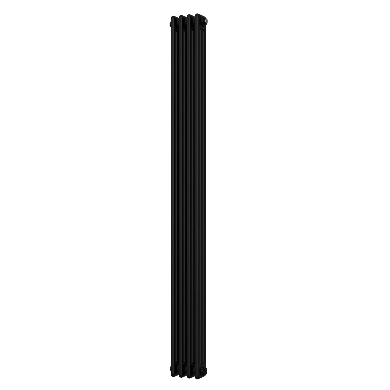 Alpha - Black Vertical Column Radiator H1800mm x W198mm 3 Column - Feet Included