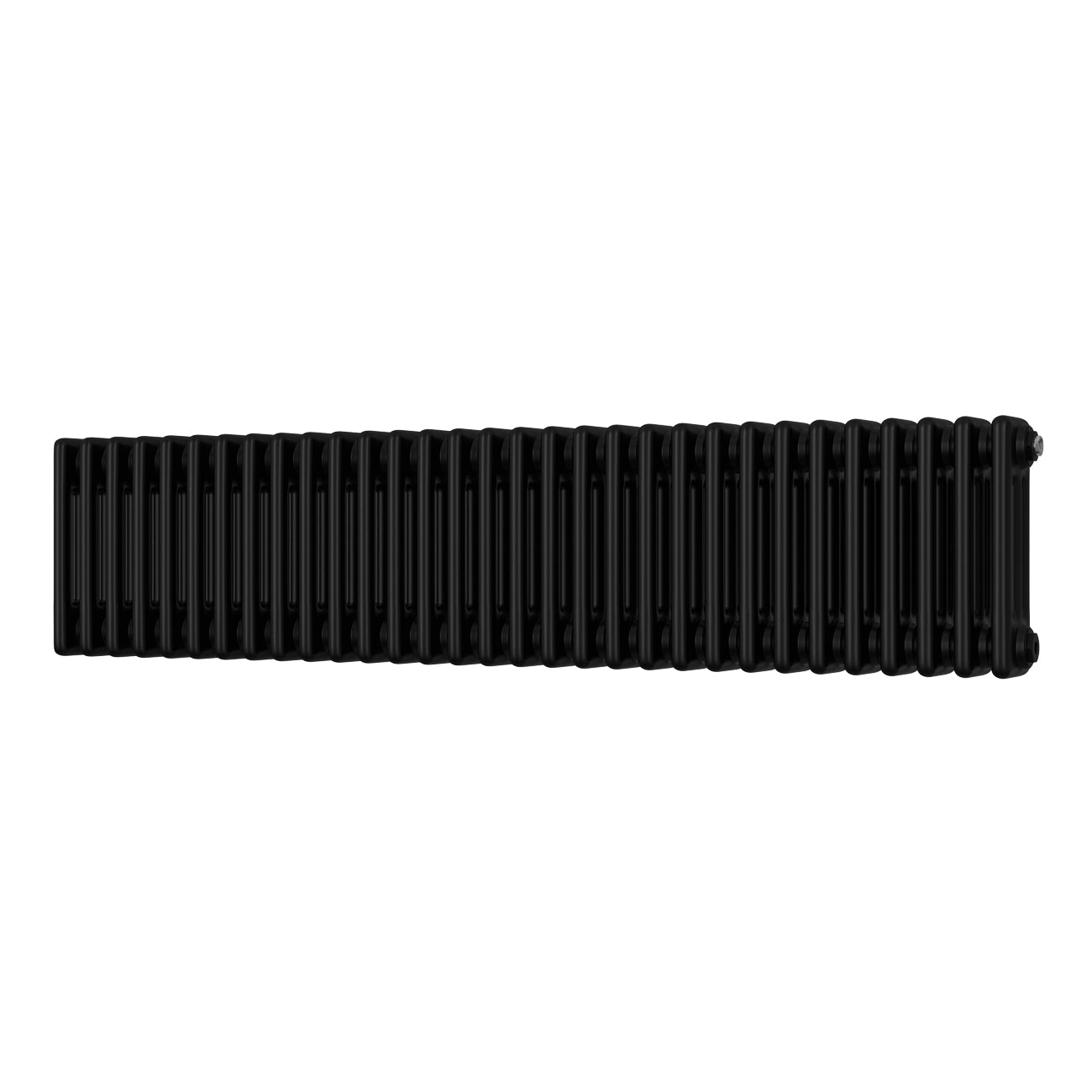 Alpha - Black Column Radiator H300mm x W1355mm 3 Column - Feet Included