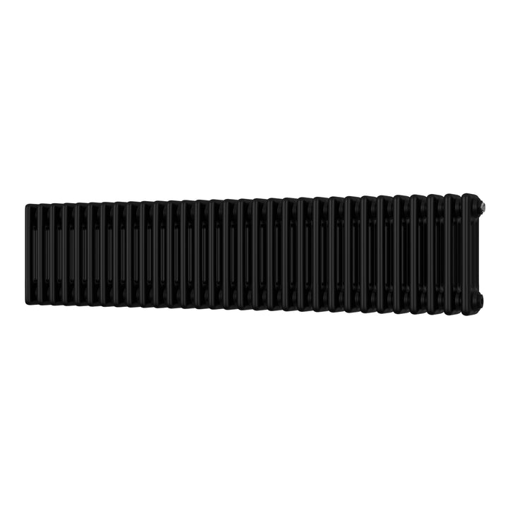 Alpha - Black Column Radiator H300mm x W1355mm 3 Column - Feet Included