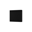 Alpha - Black Column Radiator H500mm x W592mm 4 Column - Feet Included