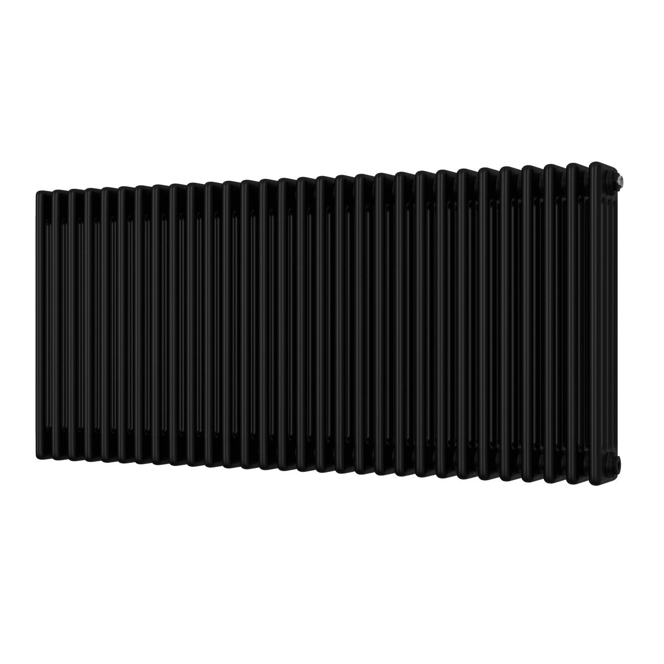 Alpha - Black Column Radiator H600mm x W1340mm 4 Column - Feet Included
