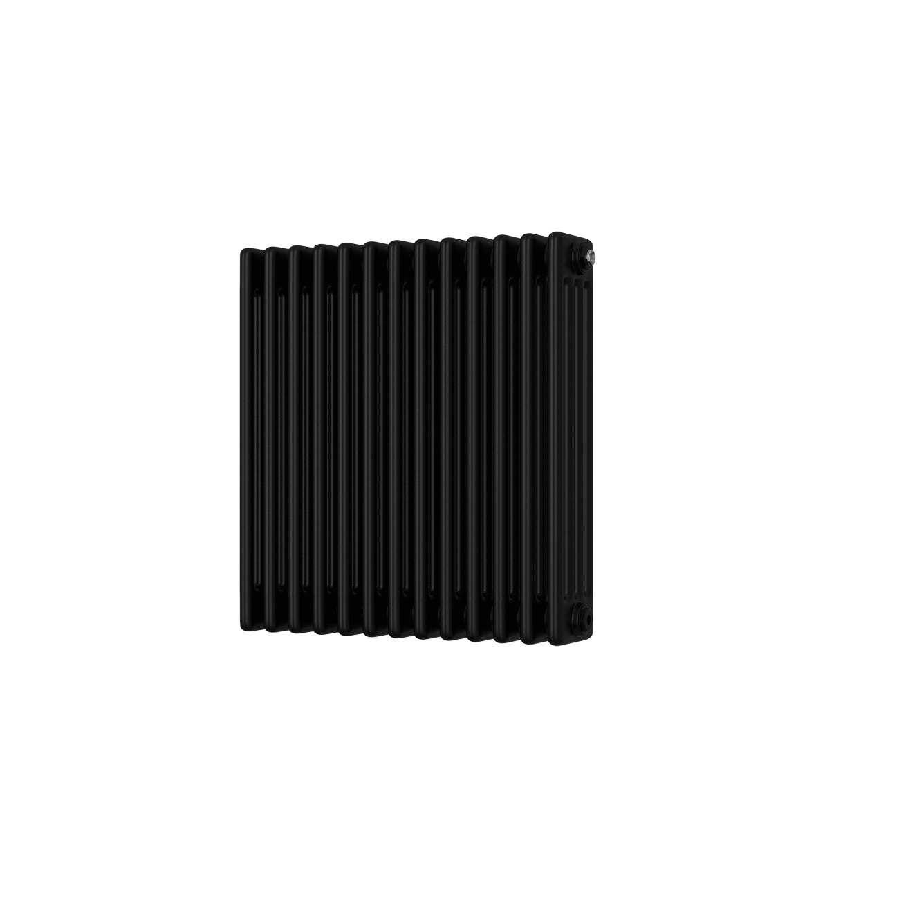 Alpha - Black Column Radiator H600mm x W592mm 4 Column
