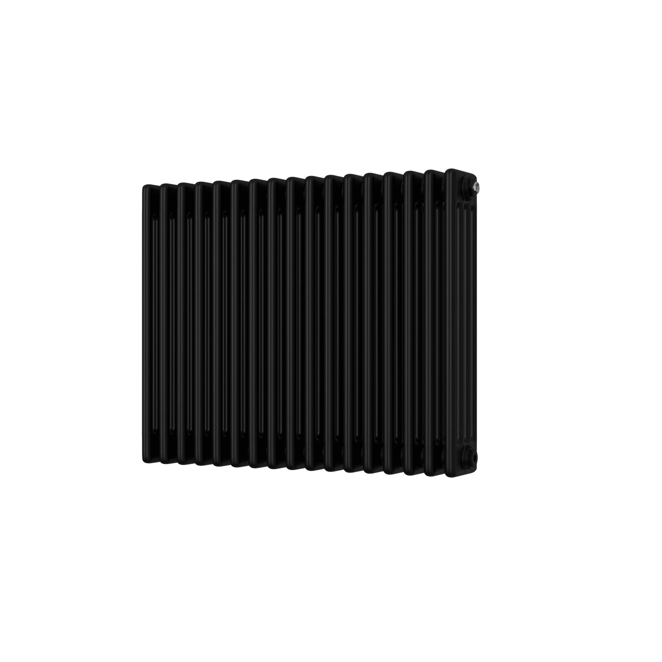 Alpha - Black Column Radiator H600mm x W768mm 4 Column - Feet Included